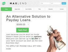 Tablet Screenshot of maxlend.com